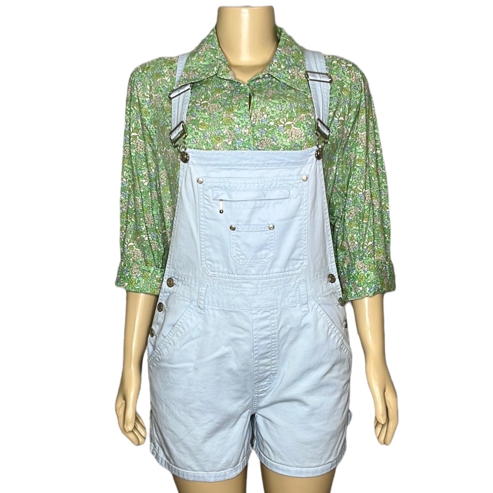 Light blue overall shorts size jr 7/8